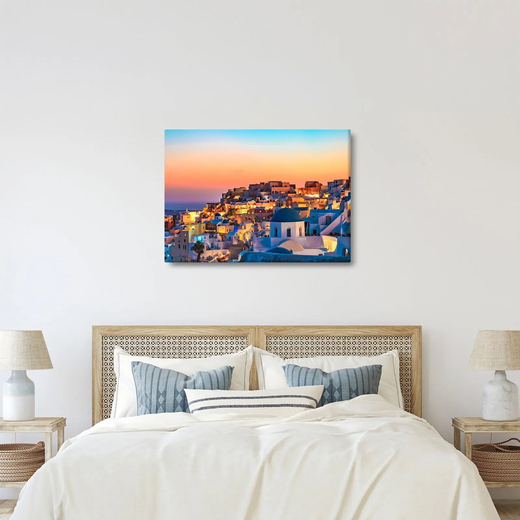 Tablou - Santorini în amurg (70x50 cm)
