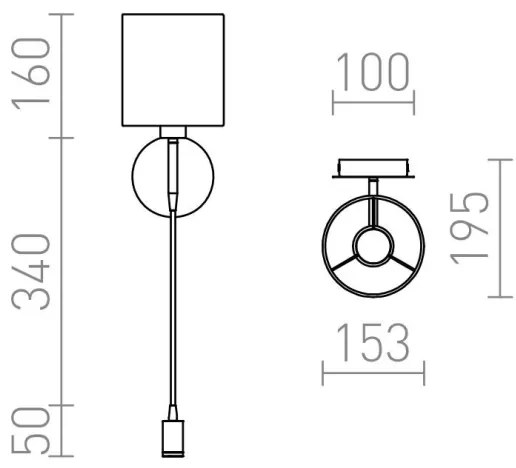 Lampă LED de perete RED-Design Rendl-R10580 VERSA 1xE27/42W/230V + LED/3W