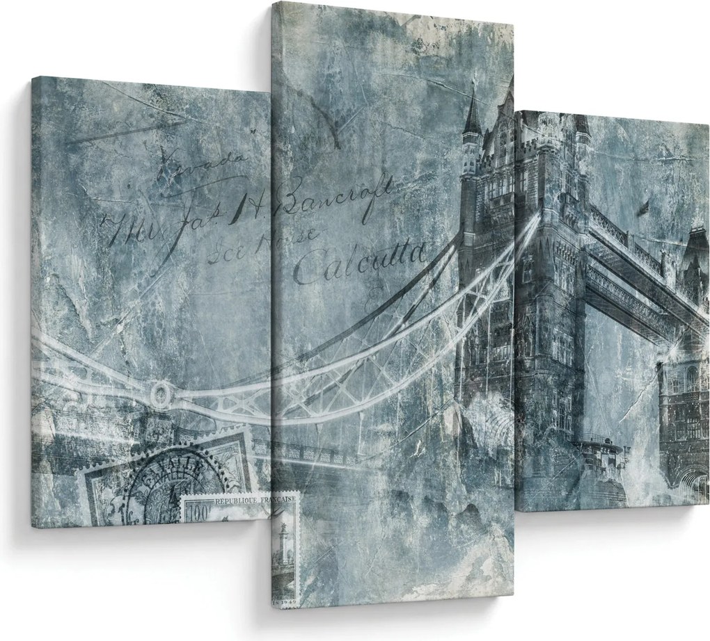 Tablou - Tower Bridge în tonuri reci (90x60 cm)