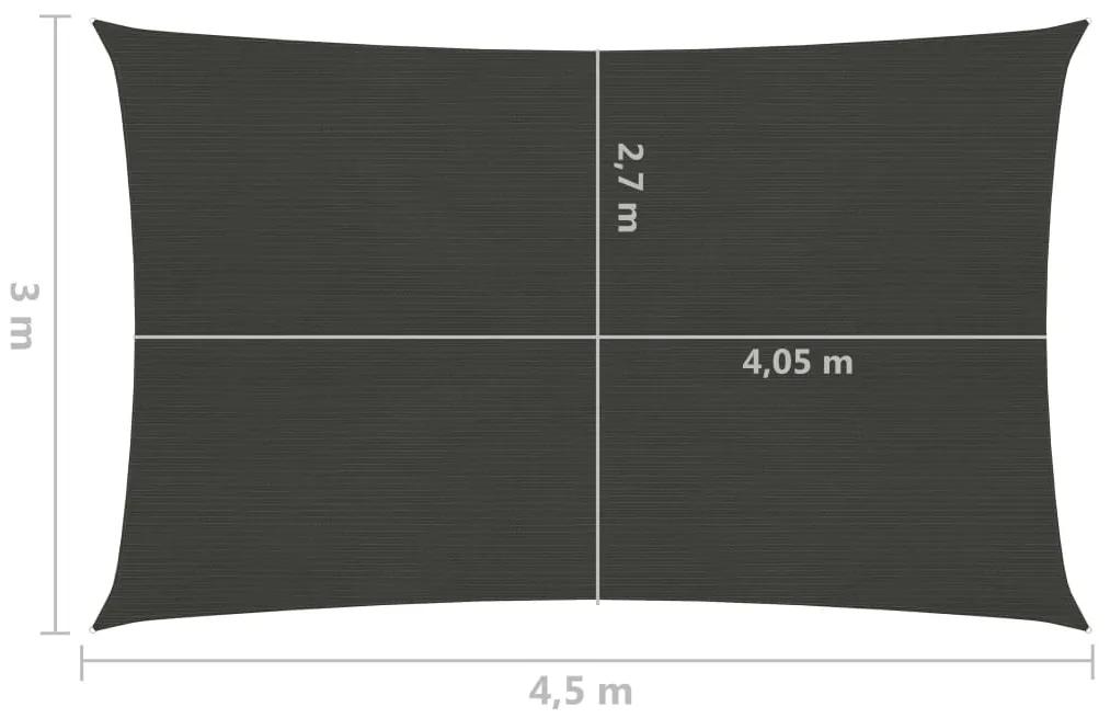 Panza parasolar, antracit, 3x4,5 m, HDPE, 160 g m   Antracit, 3 x 4.5 m