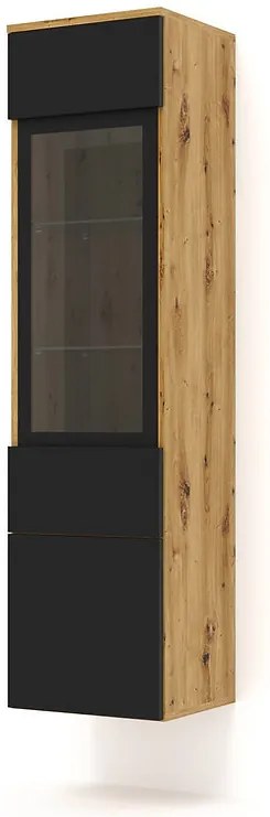 Vitrină Aurora 150 (Stejar artisan + negru mat). 1124844