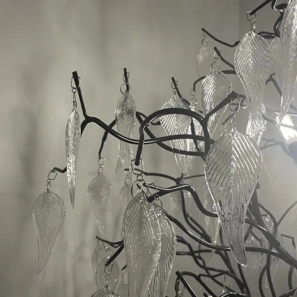 Lampadar de cristal 5xG9/40W/230V negru