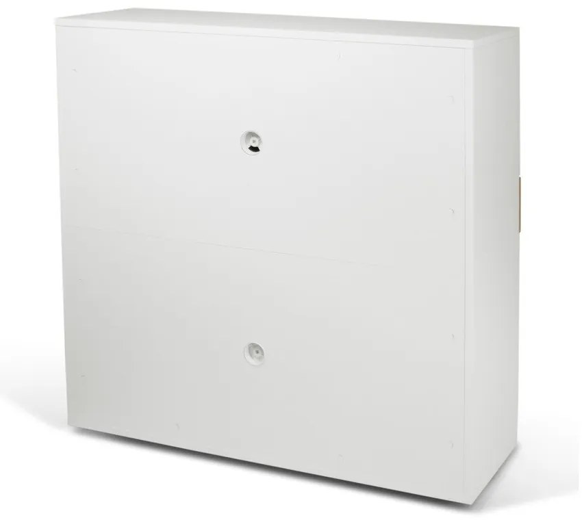 Birou cu dulap Focus White/Oak, 110 x 42 x 109 cm