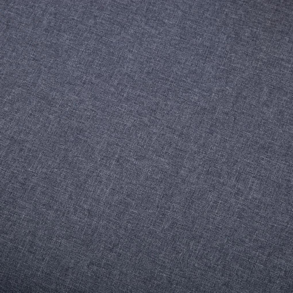 Taburet, tapiterie din material textil, 73x43x42 cm, gri inchis