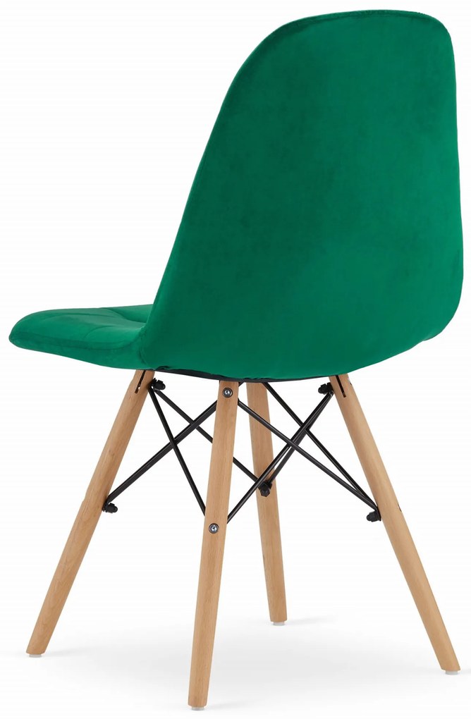 Scaun de masa din catifea Culoare verde, DUMO