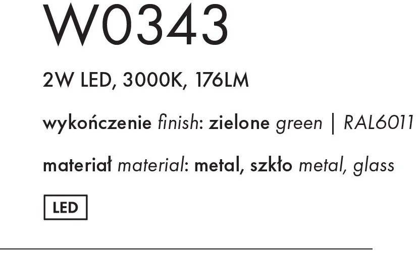 Aplica de perete LED design decorativ Enigma verde