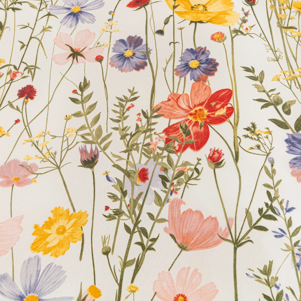 Husa pentru perna din microfibra WILDFLOWERS 50x70 cm, colorata
