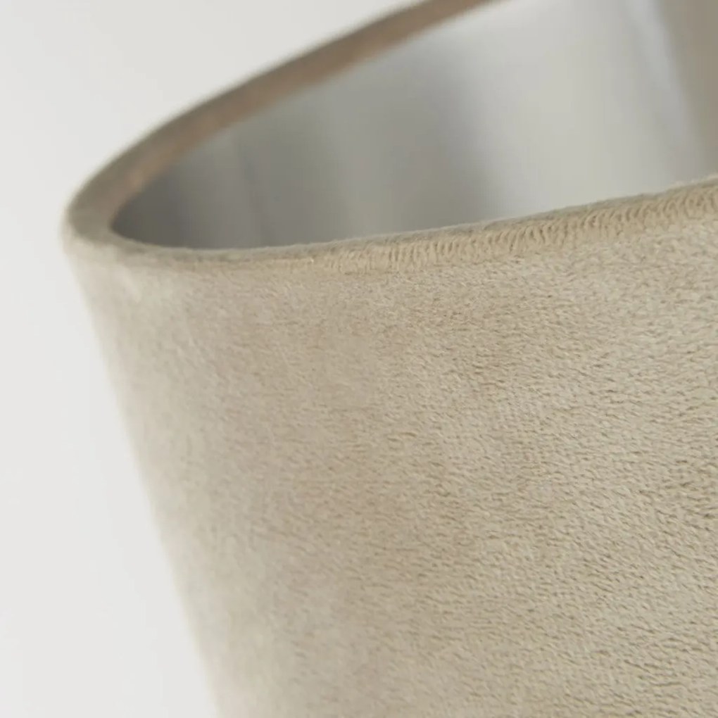 Veioza/Lampa de masa design modern Finn, nickel, taupe