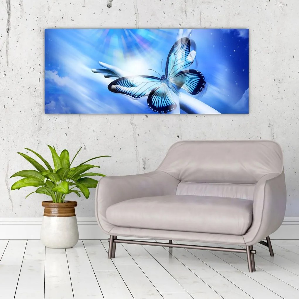 Tablou - Fluture, simbolul speranței (120x50 cm)