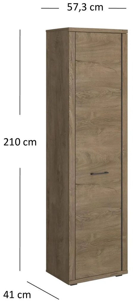 Dulap cu rafturi Clinecas (stejar lefkas) . 1116791