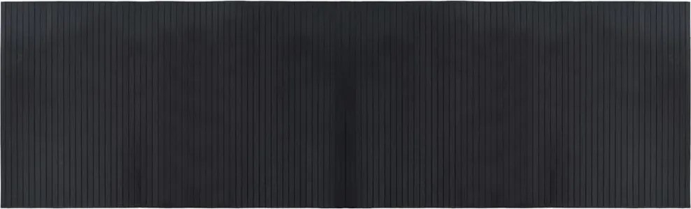 vidaXL Covor dreptunghiular, negru, 60x200 cm, bambus