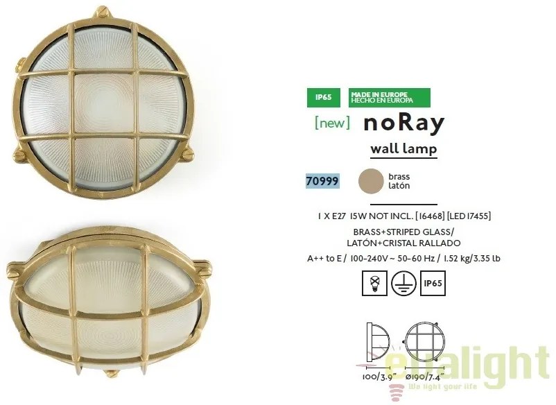 Aplica de perete de exterior in stil clasic, NORAY 70999