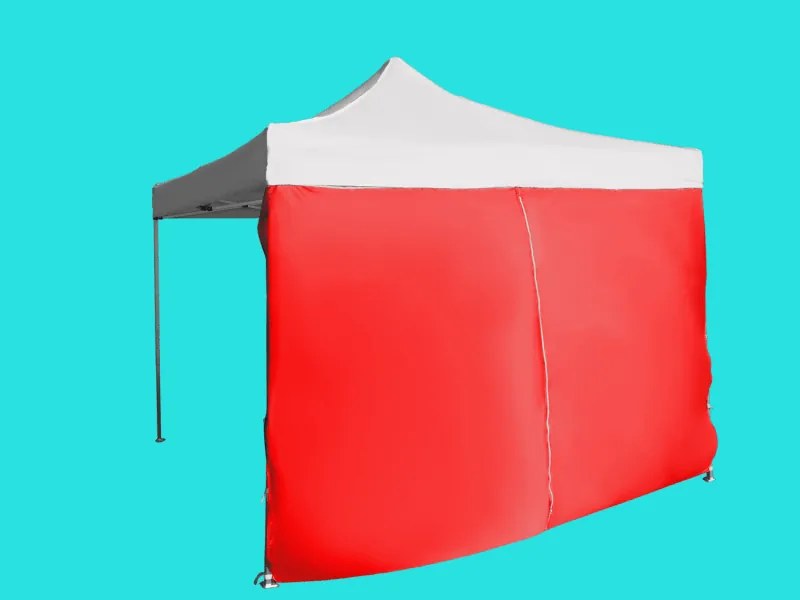 Perete lateral  4,5m cu ușă - hexagonal, Roșu
