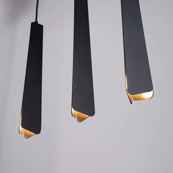 Lustră pe cablu Sollux SL.1402 PRYSM 3xG9/8W/230V negru