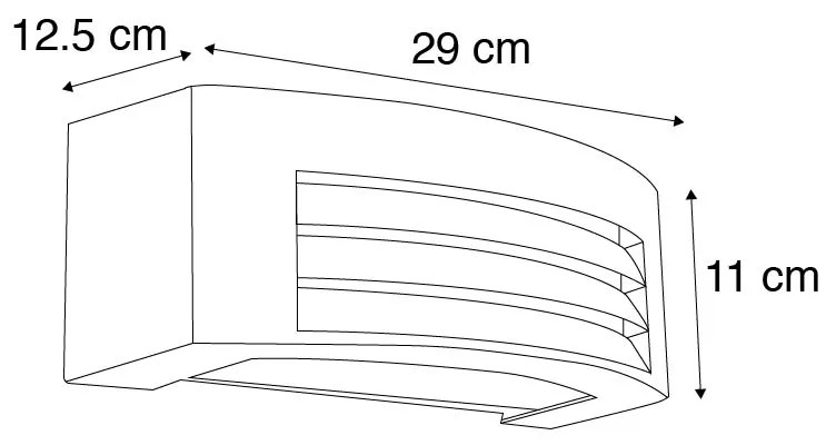 Aplică modernă gri IP44 - Hurricane 1