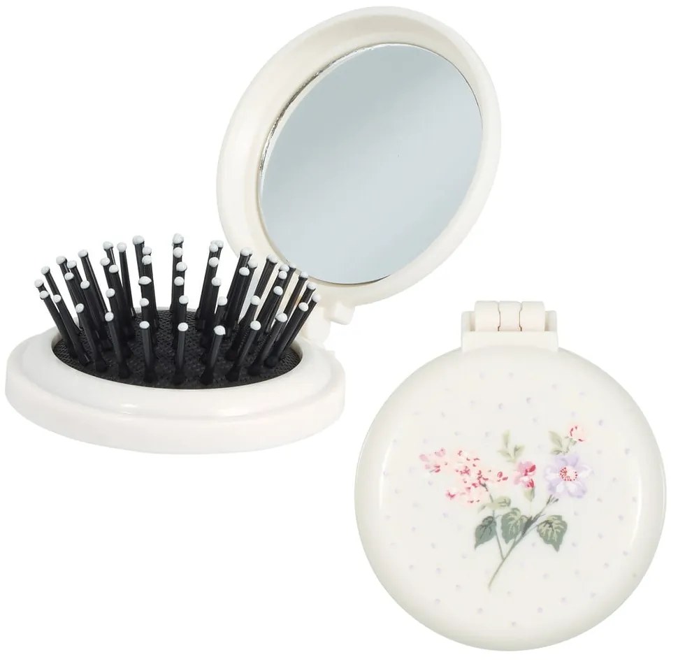 Oglindă de buzunar și perie Green Gate Asta