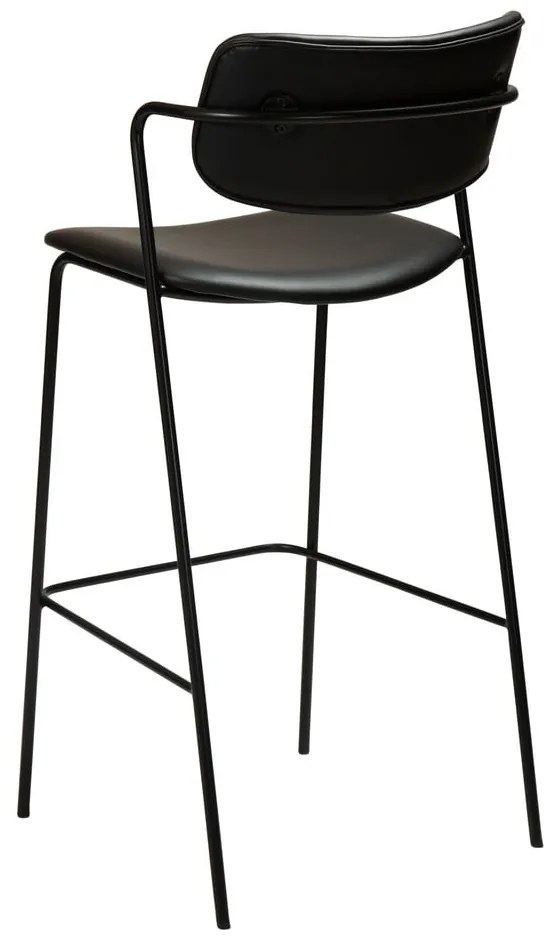Scaun de bar din piele artificială DAN-FORM Denmark Zed, înălțime 107 cm, negru