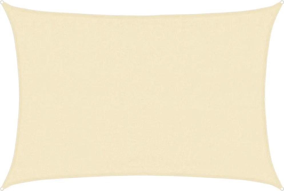 vidaXL Pânză parasolar, crem, 3,5x5 m, HDPE, 160 g/m²