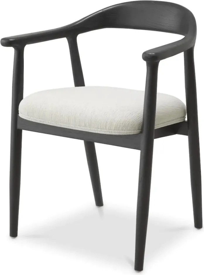 Scaun elegant design LUX Beale negru/ crem