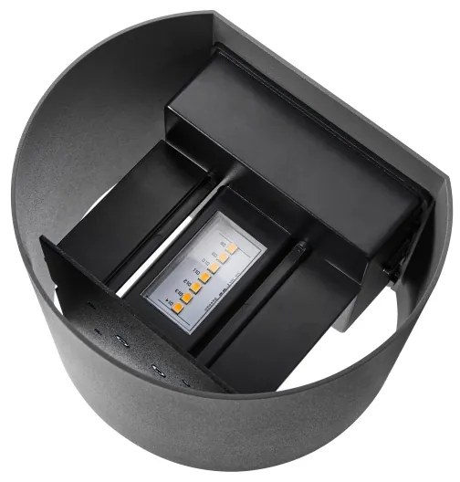 Aplica LED de exterior Nordlux MILDA, 4,9 W, 230 V, IP44, antracit