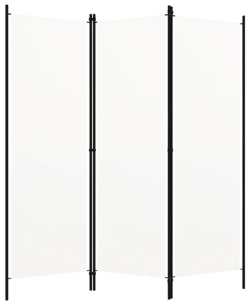 320715 vidaXL Paravan de cameră cu 3 panouri, alb, 150 x 180 cm