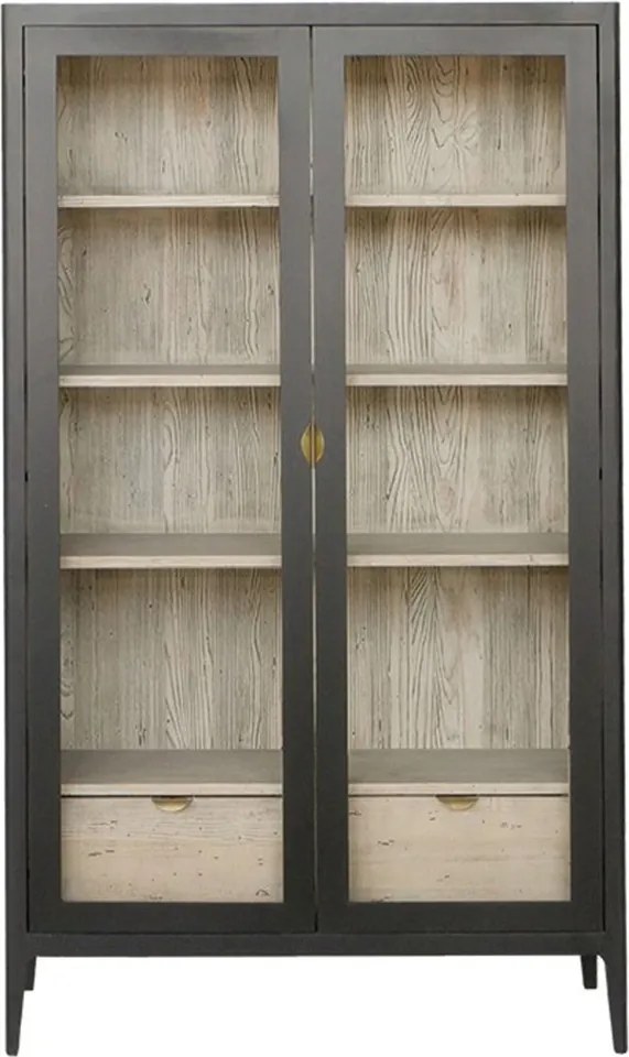 Vitrină lemn masiv Heritage, 108 × 42 × 190 cm