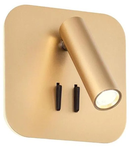 Redo QUDA 01-2977 - Aplica de perete LED/6W/230V + LED/3W CRI 90 USB, auriu