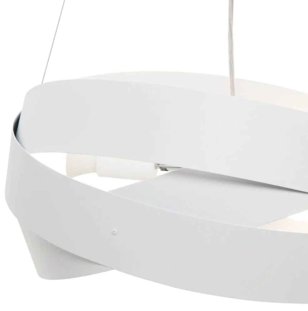 Pendul design modern Tornado alb 50cm