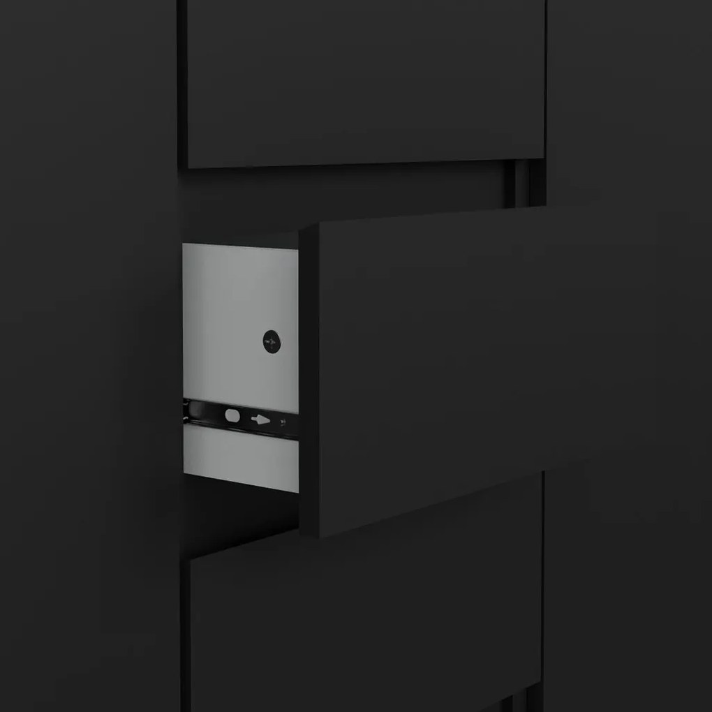 Comodă Simplicity 121 x 50 x 91 cm, negru mat