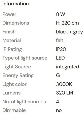 Lustra/Pendul LED design decorativ Puro negru/gri