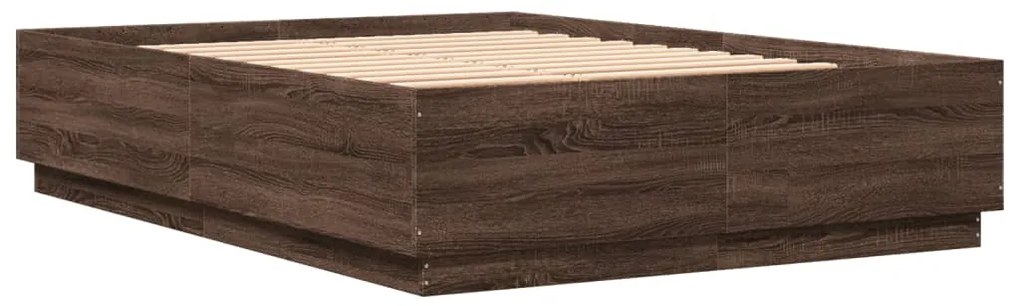 3209701 vidaXL Cadru de pat, stejar maro, 150x200 cm, lemn prelucrat