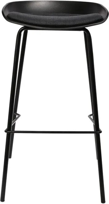 Set de 2 scaune de bar Caperton, negru, 84 x 43 x 43 cm