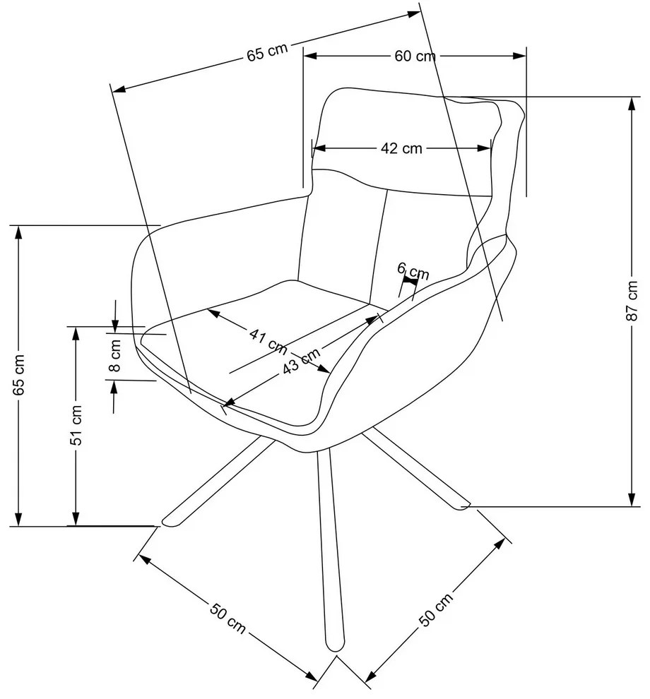 Scaun de bucaterie Leary, gri