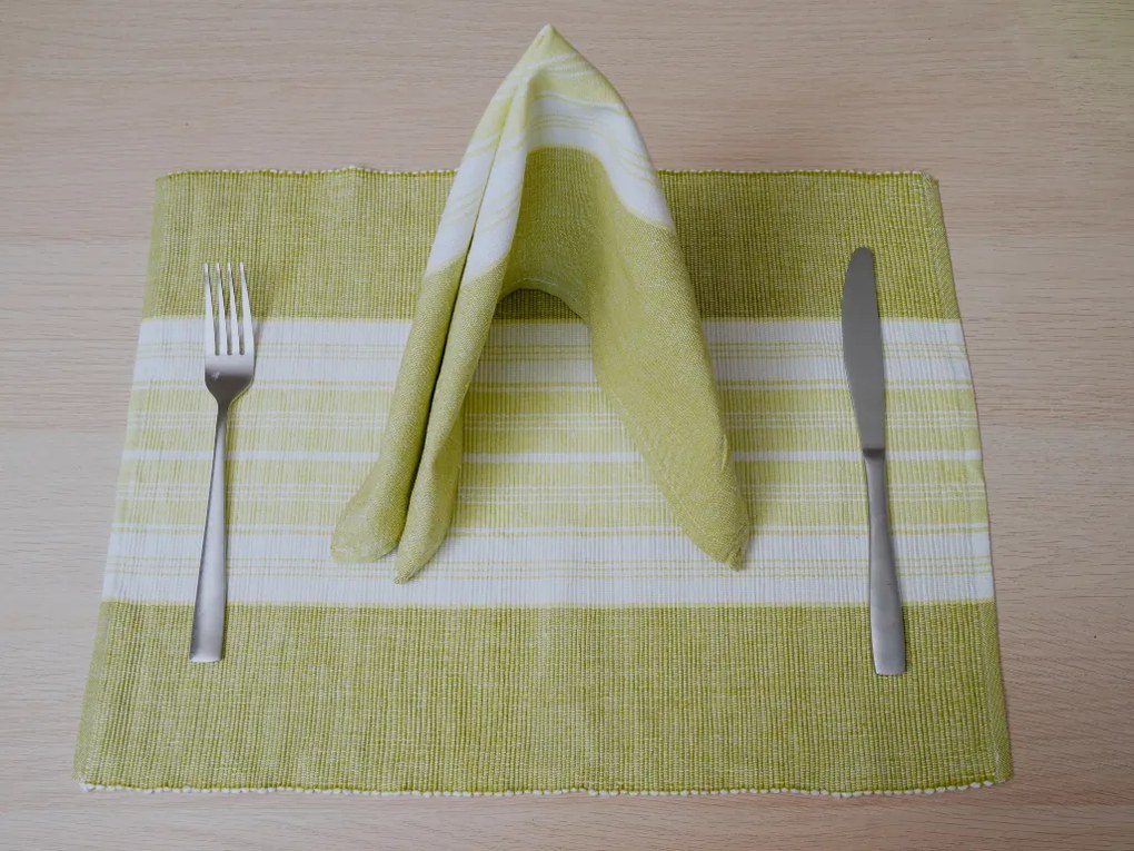 Set practic traversa masa 32x47 cm cu servetel 40x40 cm FOOD Culoare: Verde