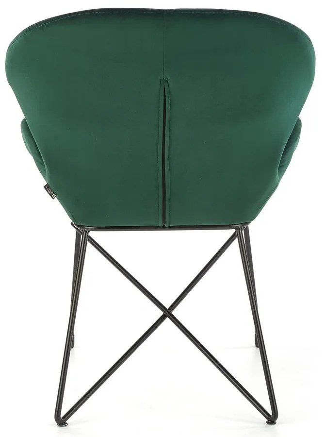 Scaun de bucaterie Lyris, verde/negru