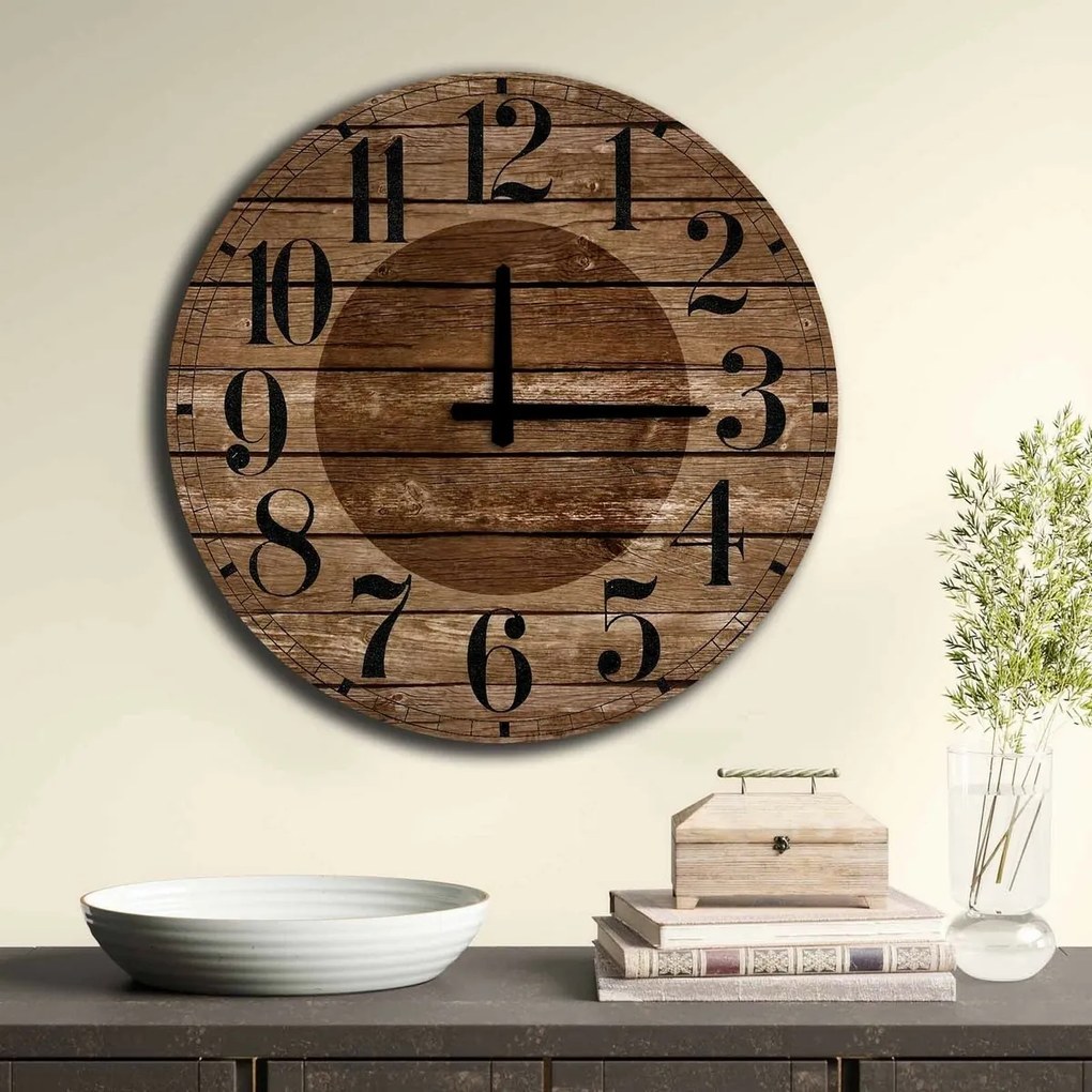 Ceas de perete Wooden strips 5050MS-037 , 50 cm