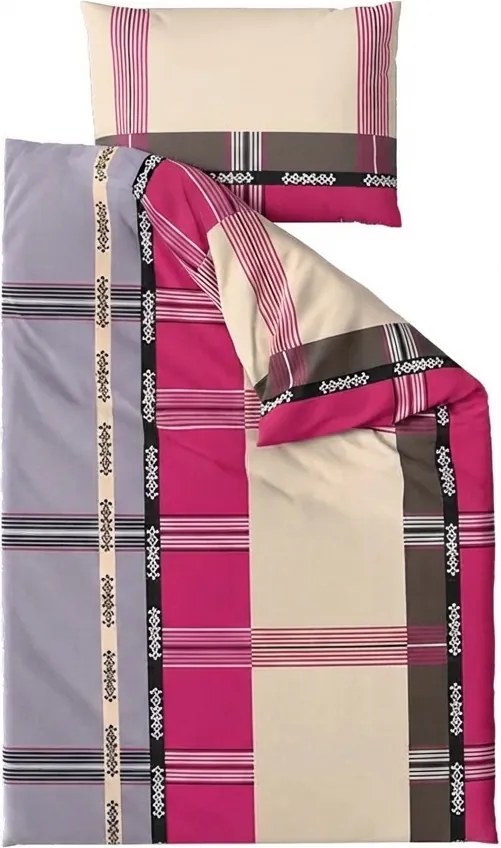 Lenjerie de pat din polibumbac DANIELA POLY roz Dimensiune lenjerie de pat: 70 x 90 cm | 140 x 220 cm
