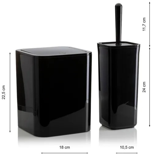 Set de baie SIERRA 5 buc. negru