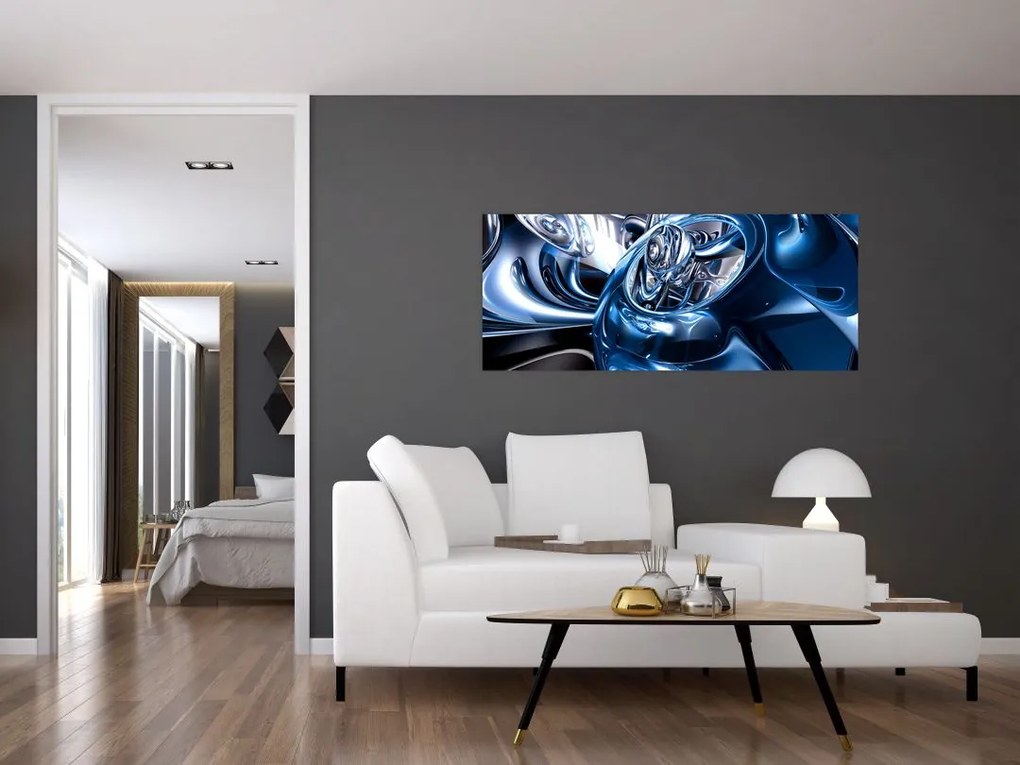 Tablou cu abstracție - cercuri (120x50 cm)