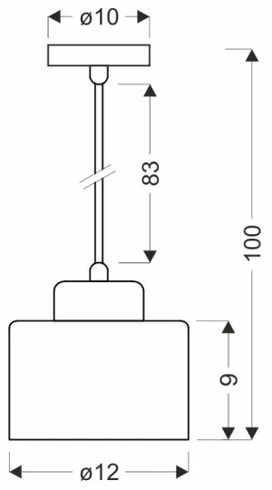 Lustră pe cablu OLENA 1xE27/60W/230V neagră