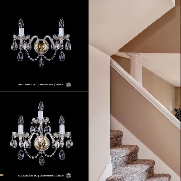 Aplica de perete Cristal Bohemia Exclusive LAMIA II. CE
