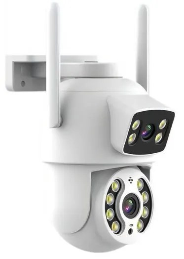 Immax NEO 07783L - Cameră smart exterioră DOUBLE 355° P/T 2x2MP IP65 Wi-Fi Tuya