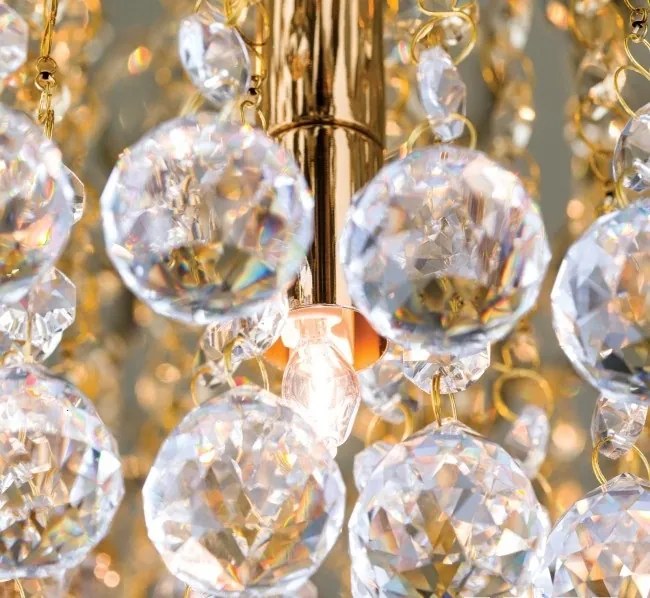 Plafoniera eleganta cristal K9 diam. 50cm Gloria DLU 2378/6/50 gold OR
