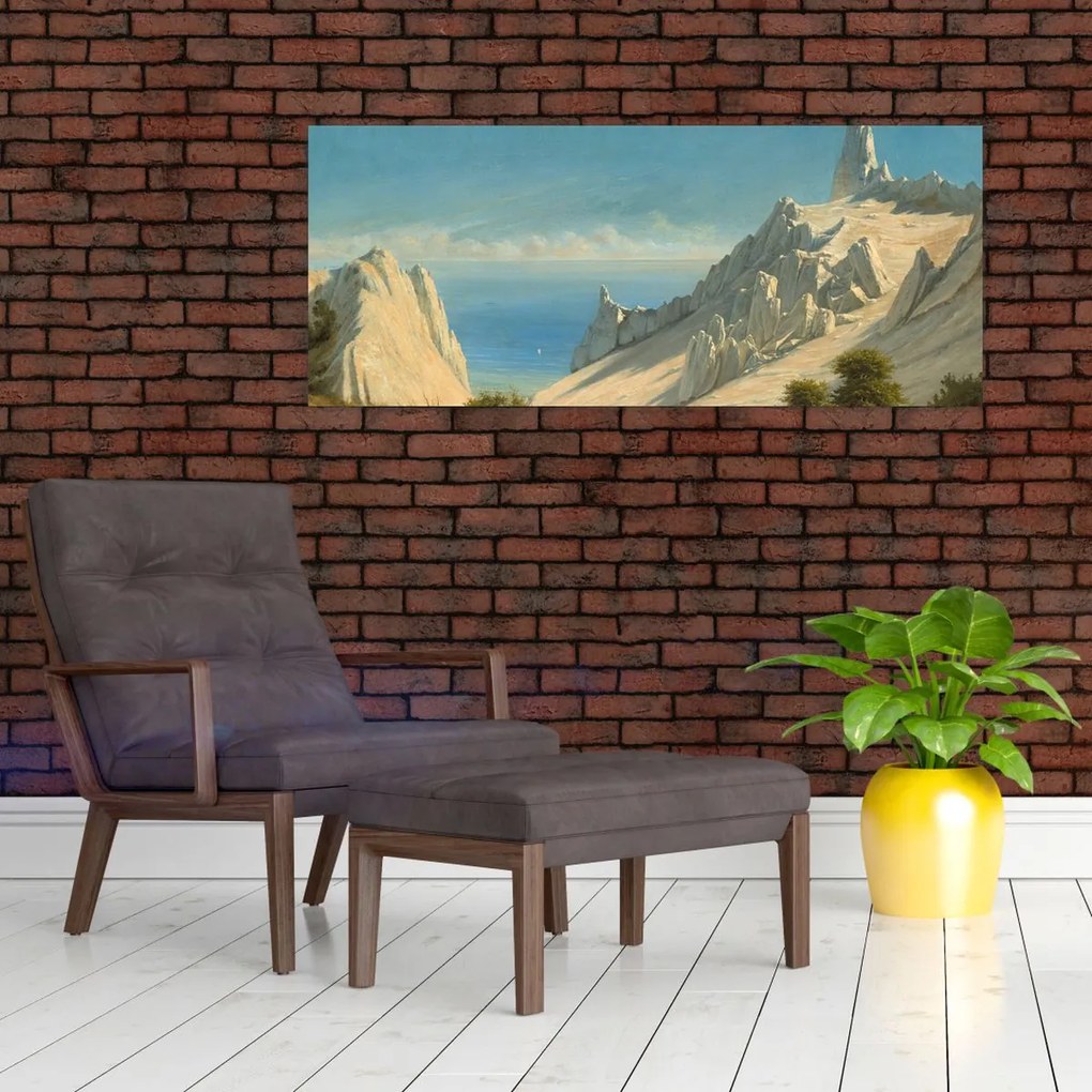 Tablou - Georg Emil Libert, View of Sommerspiret, the Cliffs of Møn, reproducere (120x50 cm)
