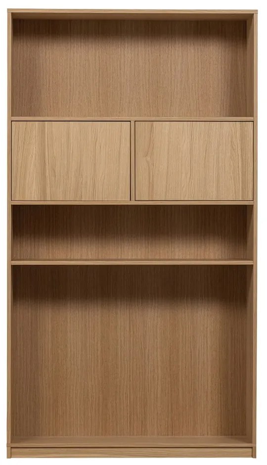 Bibliotecă modulară în culoare naturală cu aspect de lemn de stejar 264x243 cm Modulair – vtwonen