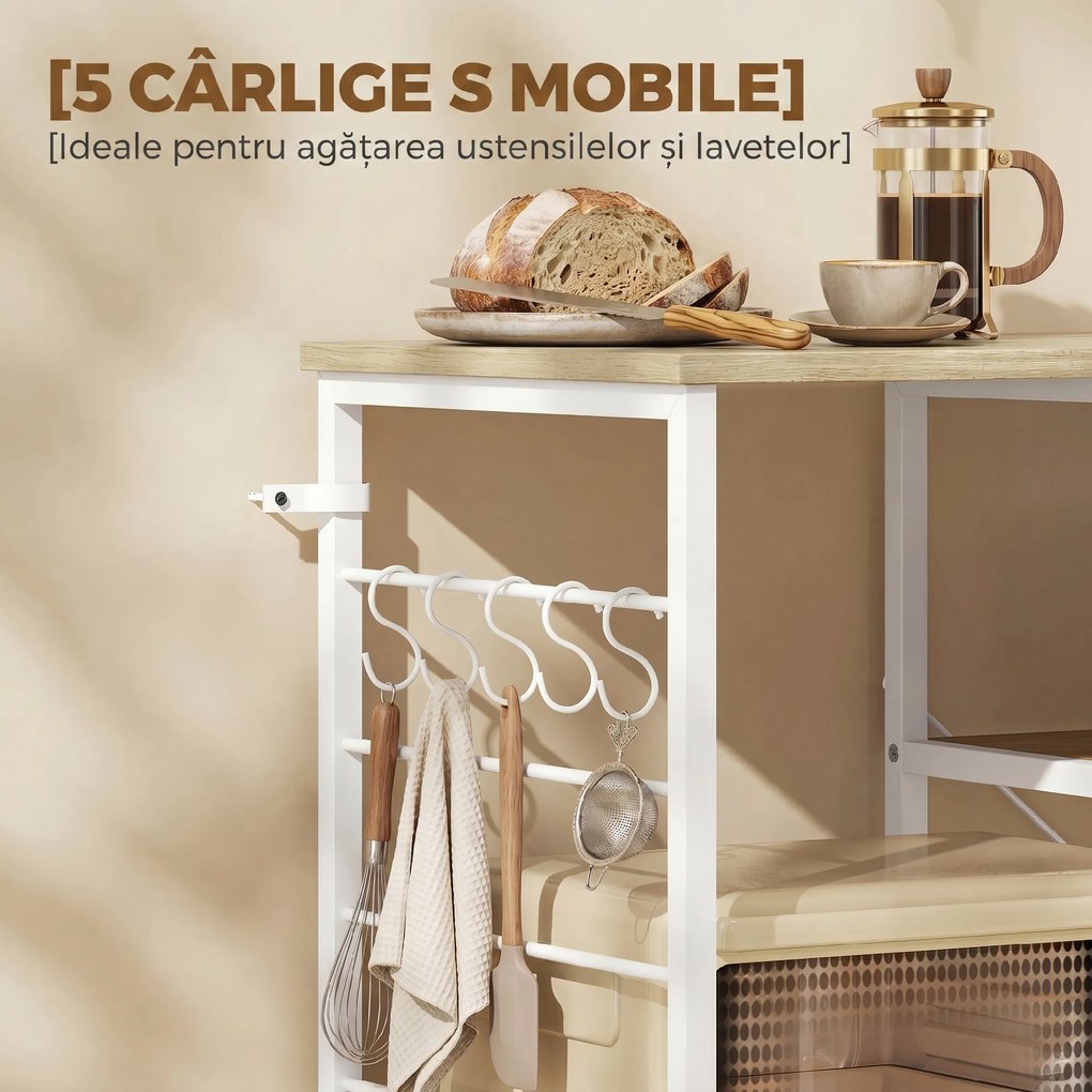 HOMCOM stație de cafea multifuncțională pentru depozitare | Aosom Romania