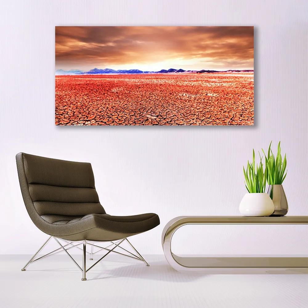 Tablou pe panza canvas Desert Peisaj Roșu Albastru