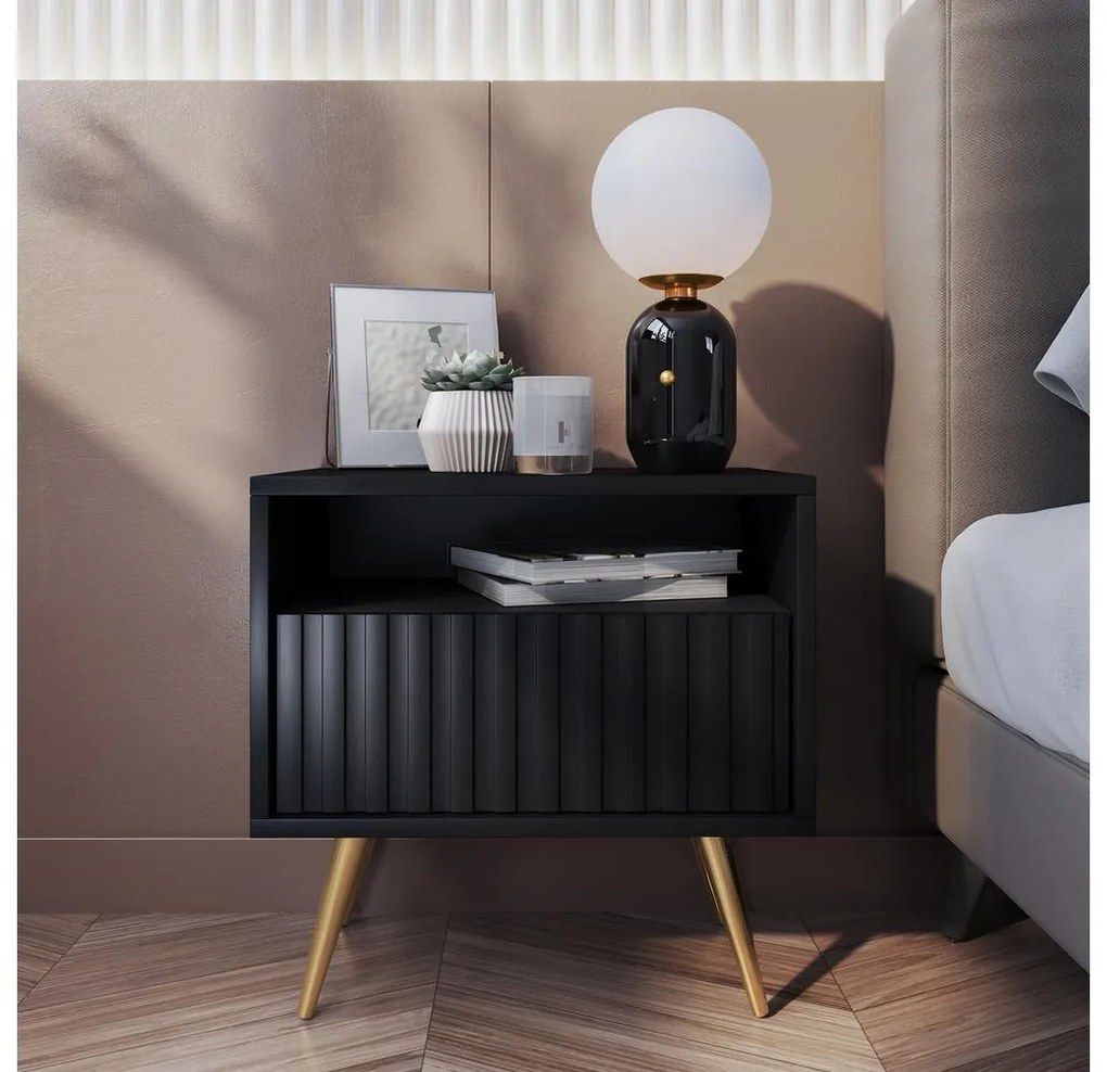 Noptieră Biel B3  (negru + auriu). 1098852