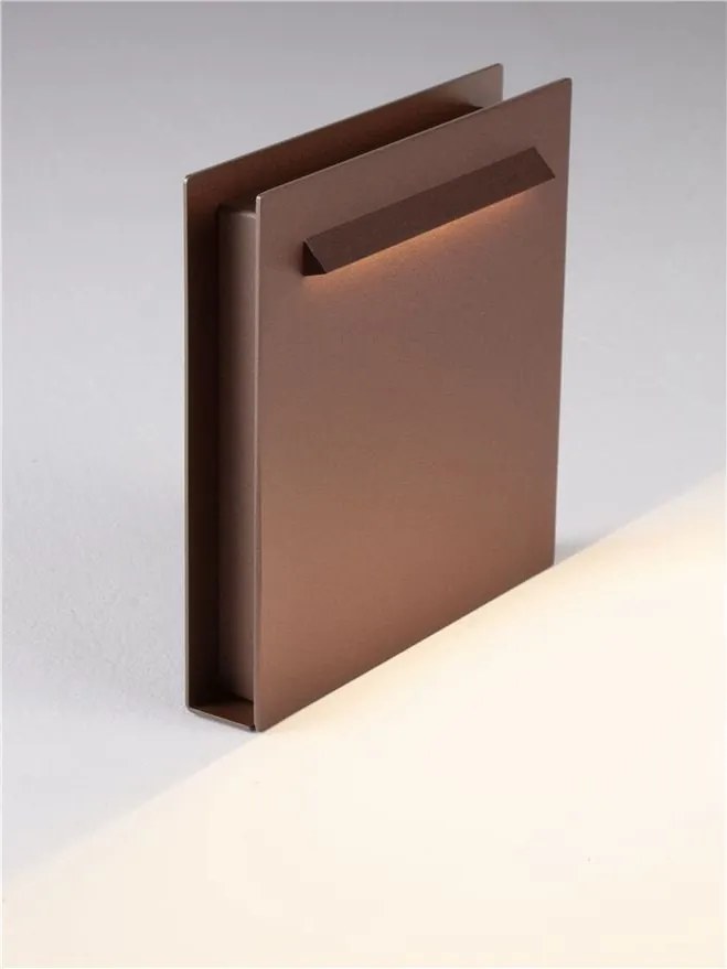 Mini Stalp de exterior LED 3000K, IP67 RECTO H-23cm corten