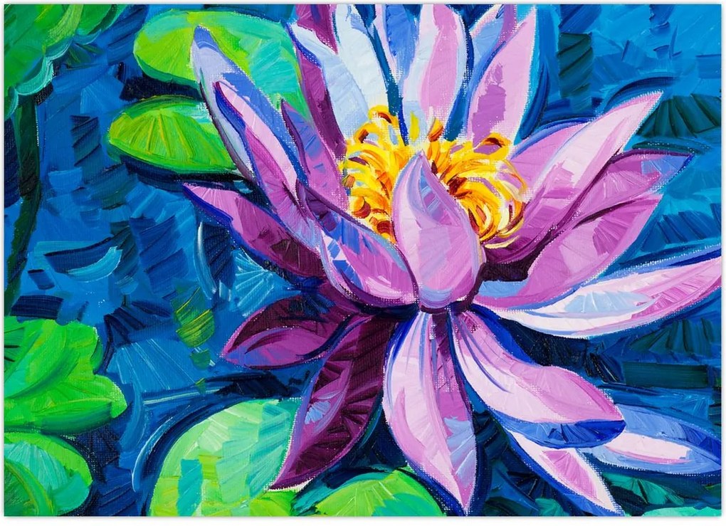 Tablou - Nufăr pe apă (70x50 cm)